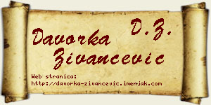 Davorka Živančević vizit kartica